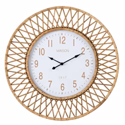Horloge Murale en Rotin Wonder 61cm Naturel