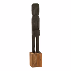 Statue Déco en Bois Boro 115cm Noir