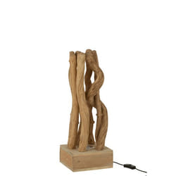 J-Line lampe De Bureau Branches Entrelacées - bois - naturel