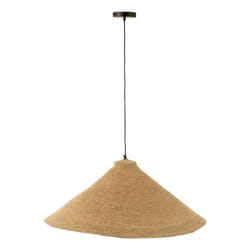 J-Line Lampe Suspendue Cone Jonc De Mer Naturel