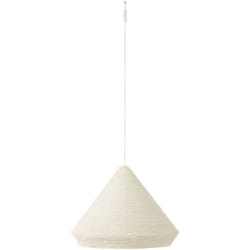 J-Line Lampe Suspendue Cone Raffia Blanc Small