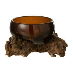 Vase Design sur Pied Gamal 14cm Marron