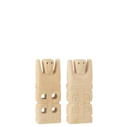 J-Line décoration Statue Marie - pierre - naturel - 2 pcs