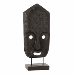 Statuette Déco Masque Primitif 52cm Noir