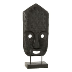 Statuette Déco Masque Primitif 52cm Noir