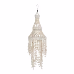 Suspension Déco Château Coquillage 70cm Blanc