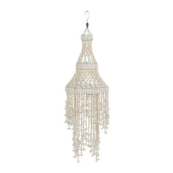 Suspension Déco Château Coquillage 70cm Blanc