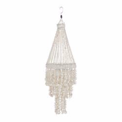 Suspension Déco en Coquillage Palais 70cm Blanc