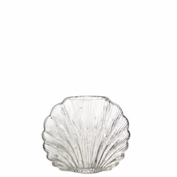 J-Line vase Coquillage - verre - transparent - small - Ø 10 cm