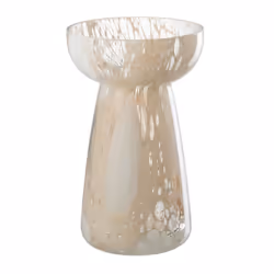 Vase Haut en Verre Santorin 17cm Beige
