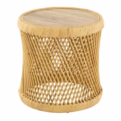 Table dAppoint en Rotin Cylindre 50cm Naturel
