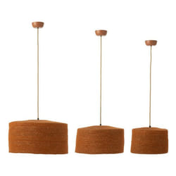 Lot de 3 Lampes Suspension Moonj 50cm Rouille