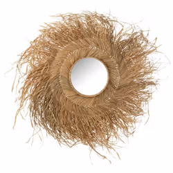 Ce miroir en jonc naturel de 90cm de diamètre apportera une touche naturelle et élégante à votre intérieur. Son design unique ...