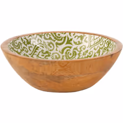 Bol en manguier décoré 19 cm Matière : manguier Dimensions : Hauteur 7.5 cm - Diamètre 19 cm (Notez que les dimensions peuven ...