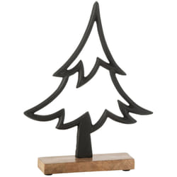 J-Line Sapin Sur Pied Aluminium/Bois Noir Large