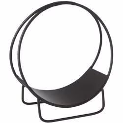J-Line Porte Buches Mark Metal Noir Small
