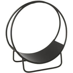 J-Line Porte Buches Mark Metal Noir Small