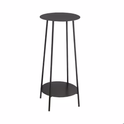 J-Line Stand De Fleurs Deux Metal Noir