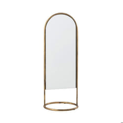 Miroir sur pied à poser 165x165x45 cm en métal doré