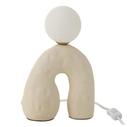 Lampe à Poser sur Pied Design Pierre 30cm Beige