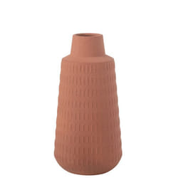 J-Line vase Ria Sculpte - porcelaine - terracotta - large - 31 cm de hauteur