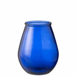 J-Line vase Egg - verre - bleu - large - Ø 29 cm