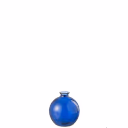 J-Line vase Ball - verre - bleu - Ø 16 cm