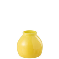J-Line vase - verre - jaune - small - Ø 21 cm