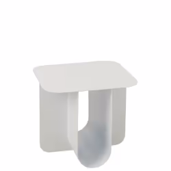 J-Line Table Appoint Carree Metal Blanc