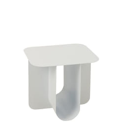 J-Line Table Appoint Carree Metal Blanc