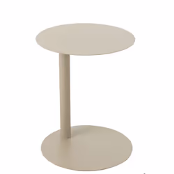 J-Line Table Appoint Ronde Metal Beige
