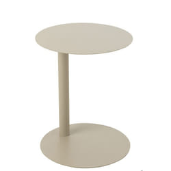 J-Line Table Appoint Ronde Metal Beige