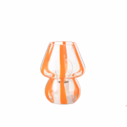J-Line lampe Rayures - verre - transparent/orange - small