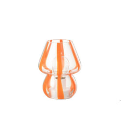 J-Line lampe Rayures - verre - transparent/orange - small