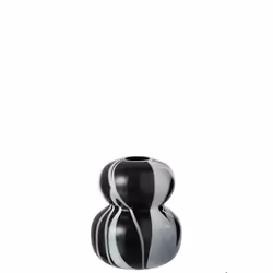 J-Line vase Effet Fumé Boules - verre - noir/blanc - Ø 10 cm