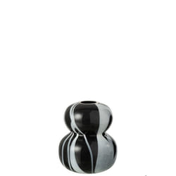 J-Line vase Effet Fumé Boules - verre - noir/blanc - Ø 10 cm