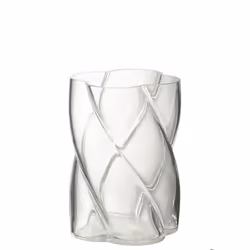 J-Line vase Swirly - verre - transparent - small - Ø 13.5 cm