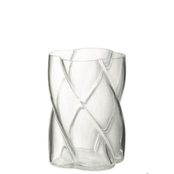 J-Line vase Swirly - verre - transparent - small - Ø 13.5 cm