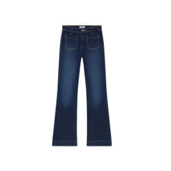 Jeans délavage foncé évasé femme Wrangler