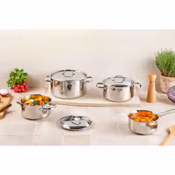 Batterie De Cuisine - Tous Feux Dont Induction - Cosy & Trendy-daily - Acier Inoxydable - 7 Pieces - Vue supplémentaire 2