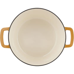 Cocotte Avec Couvercle - Cosy & Trendy - Fontestic - Fonte Émaillée- Ø28 Cm - 6,15 L - Tous Feux Dont Induction - Ambre