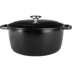 Cocotte avec couvercle - COSY & TRENDY - FONTESTIC - Fonte émaillée- Ø24 cm - 46 L - Tous feux dont induction - Noir