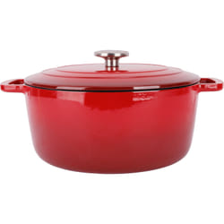 Cocotte avec couvercle - COSY & TRENDY - FONTESTIC - Fonte émaillée- Ø28 cm - 615 L - Tous feux dont induction - Rouge