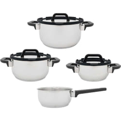 Batterie De Cuisine - Tous Feux Dont Induction - Cosy & Trendy - Cascade - Acier Inxoydable - 7 Pieces