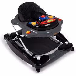 BANINNI Classic - Trotteur Bébé - 2en1 - De 6 mois à 12 kg - Black Dot