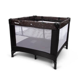 Baninni 2-en-1 Lit Parapluie Neva Noir Étoiles
