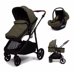 Baninni 3-en-1 Poussette Multi Stands avec Siège d’Auto Nelia Vert