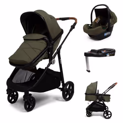 Baninni 4-en-1 Poussette Multi Stands avec Siège d’Auto et Base Nelia Vert
