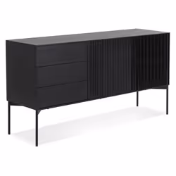 Buffet 3 Tiroirs & 2 Portes Design Lasco 160cm Noir
