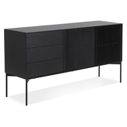 Buffet 3 Tiroirs & 2 Portes Design Lasco 160cm Noir